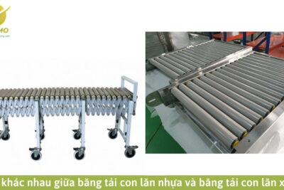 Sự khác nhau giữa băng tải con lăn nhựa và băng tải con lăn xếp