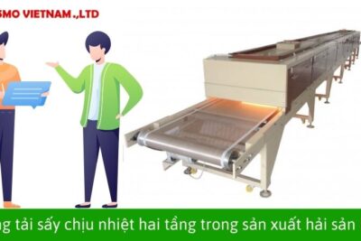 Băng tải sấy chịu nhiệt trong sản xuất hải sản khô