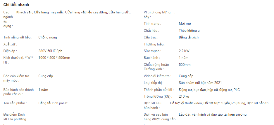 Hệ thống vận chuyển pallet tải trọng nặng