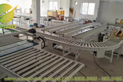 Băng tải con lăn trực tiếp điều khiển dây chuyền nhà máy
