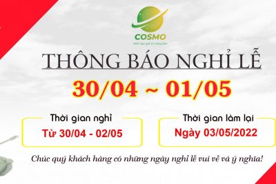 Thông báo nghỉ lễ 30/4 – 1/5