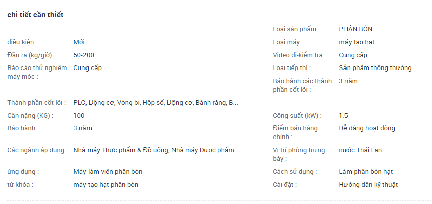 Thông tin máy tạo hạt tầng sôi mini