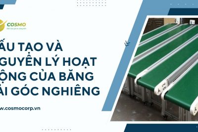 Cấu tạo và nguyên lý hoạt động của băng tải góc nghiêng